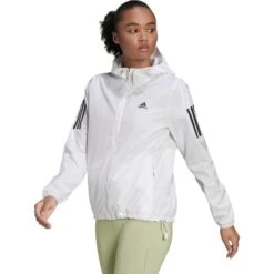 ADIDAS Women's Own The Run Hooded Running Windbreaker -Skiutstyrsbutikk adidas women s own the run hooded running windbreaker white 5