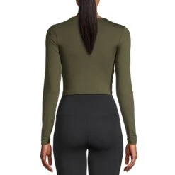 CASALL Women's Crop Long Sleeve 7 CASALL Women's Crop Long Sleeve -Skiutstyrsbutikk casall women s crop long sleeve forest green 2