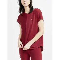 Craft Women's Core Charge Rib Tee -Skiutstyrsbutikk craft women s core charge rib tee rhubarb 2