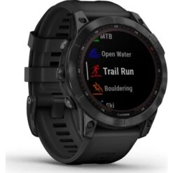 Garmin Fenix 7 Sapphire Solar -Skiutstyrsbutikk garmin fenix 7 sapphire solar black black 2