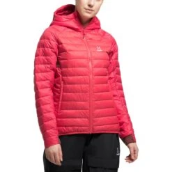 Haglöfs Spire Mimic Hood Women -Skiutstyrsbutikk haglofs spire mimic hood women hibiscus red 2