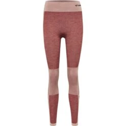 Hummel Women's Hmlclea Seamless Mid Waist Tights -Skiutstyrsbutikk hummel women s hmlclea seamless mid waist tights withered rose rose tan melange 2