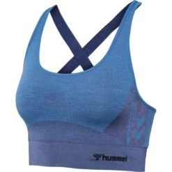 Hummel Women's HmlCLEA Seamless Sports Top 11 Hummel Women's HmlCLEA Seamless Sports Top -Skiutstyrsbutikk hummel women s hmlclea seamless sports top riviera insignia blue melange 1