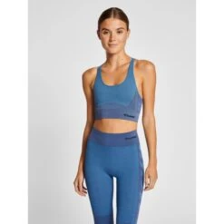 Hummel Women's HmlCLEA Seamless Sports Top 12 Hummel Women's HmlCLEA Seamless Sports Top -Skiutstyrsbutikk hummel women s hmlclea seamless sports top riviera insignia blue melange 2