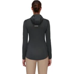 Mammut Women's Aenergy Light Midlayer Hooded Jacket -Skiutstyrsbutikk mammut women s aenergy light midlayer hooded jacket black phantom 3
