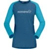 Norrøna Women's Fjørå Equaliser Lightweight Long Sleeve -Skiutstyrsbutikk norrona women s fjora equaliser lightweight long sleeve mykonos blue aquarius
