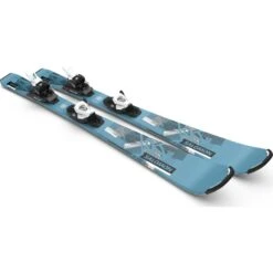Salomon Junior Ski Set L QST S + C5 GW J75 PM -Skiutstyrsbutikk salomon junior ski set l qst s c5 gw j75 pm blue grey 2