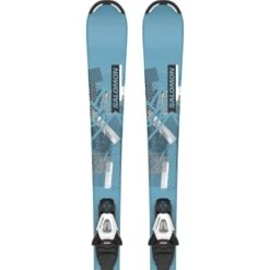 Salomon Junior Ski Set L QST S + C5 GW J75 PM -Skiutstyrsbutikk salomon junior ski set l qst s c5 gw j75 pm blue grey 3