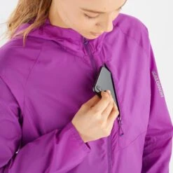 Salomon Women's Bonatti Cross Full Zip Hoodie -Skiutstyrsbutikk salomon women s bonatti cross full zip hoodie sparkling grape 4