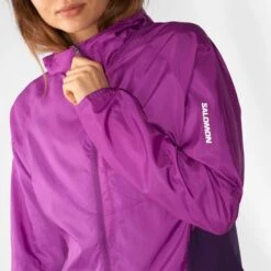 Salomon Women's Bonatti Cross Full Zip Hoodie -Skiutstyrsbutikk salomon women s bonatti cross full zip hoodie sparkling grape 5