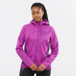 Salomon Women's Bonatti Cross Full Zip Hoodie -Skiutstyrsbutikk salomon women s bonatti cross full zip hoodie sparkling grape 7
